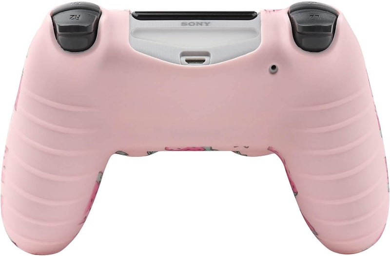 RALAN Pink Controller Skins for PS4,Fruit Silicone Controller Cover Skin Protector Compatible /PS4 Slim/PS4 Pro Controller with 2 Cute Thumb Grips Caps… - Image 3